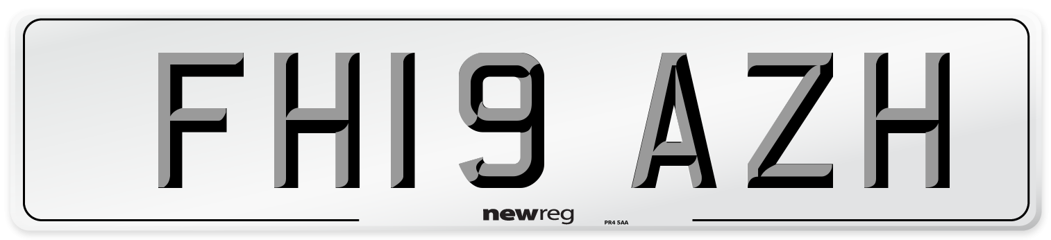FH19 AZH Number Plate from New Reg